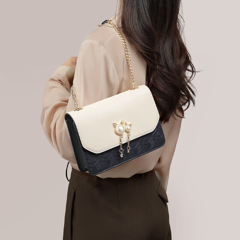 Aiqinghai Crossbody Bag, Women's Handbag, Cowhide Small Square Bag, Niche Luxury Brand, Birthday And Mother's Day Gift, Practical Present for Mom
