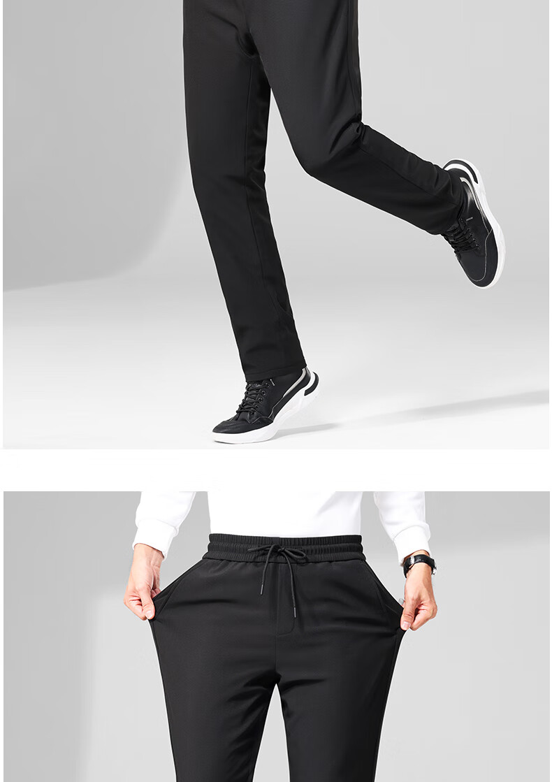 TUCANO Men's Winter Down Pants Thickened Warm Goose Down Casual Windproof Cotton High Waist Straight Leg Trousers 13