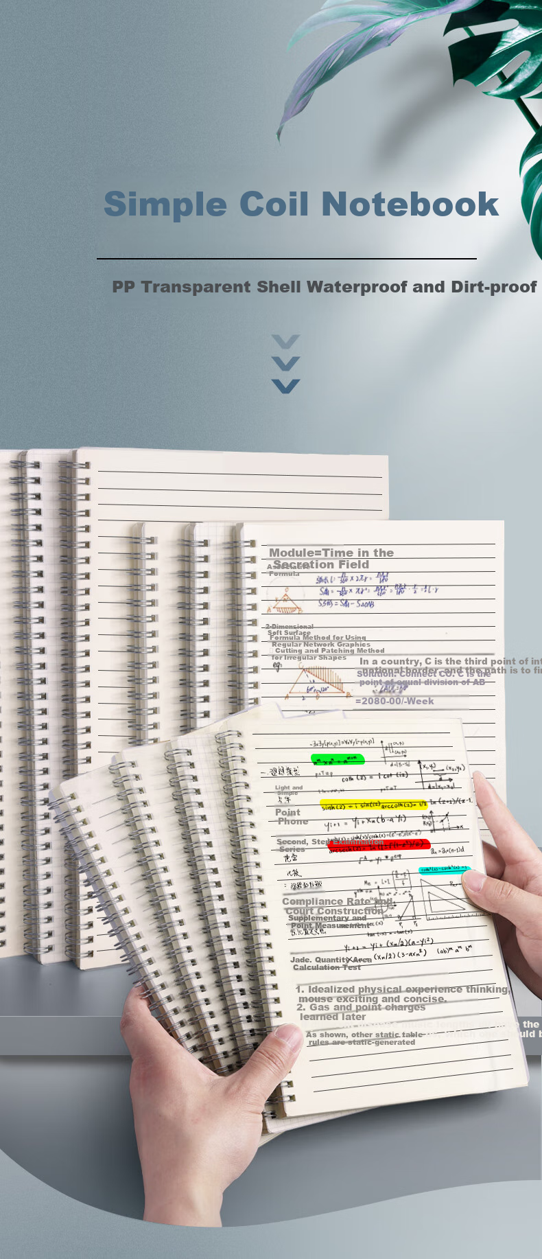 Xinshida 2-Pack B5 Notebooks Spiral-Bound Error Correction Books for Postgraduate Entrance Exam Preparation, Public Service Exam Preparation, Record-Keeping, Large Size Student Exercise Books, Classroom Homework Spiral Loose-Leaf Lined Paper Thickened, 200 Pages in Total 1