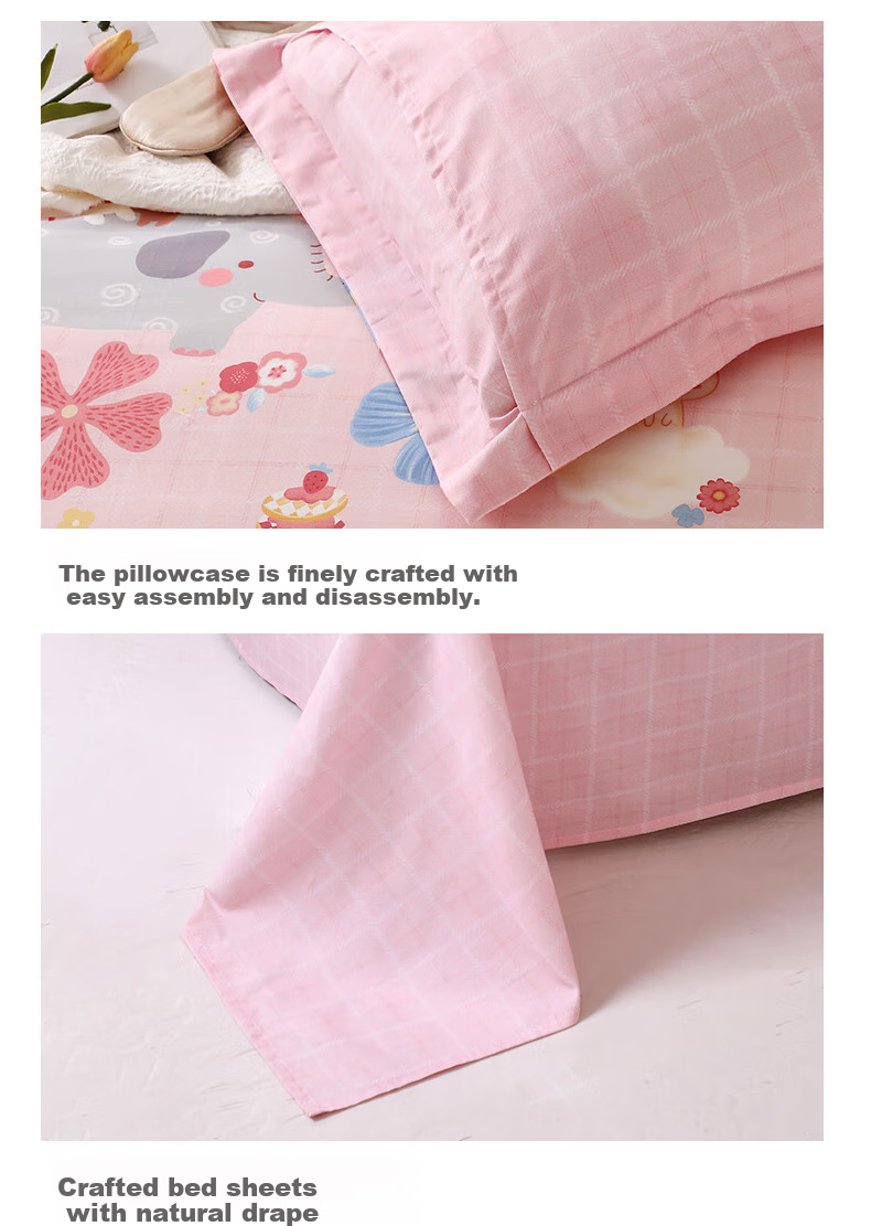 Fuannaertong 100% Pure Cotton Four-Piece Bedding Set for Infants And Toddlers, Class A Extra Large Bed Sheet Duvet Cover Pillowcases for 1.8m Bed 230*229cm 9