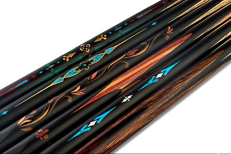 NANJIANG Xingling Billiard Cue Black 8 Small Tip Chinese 8-Ball Snooker Medium Tip 16-Color Pool Cue 10.5mm 2