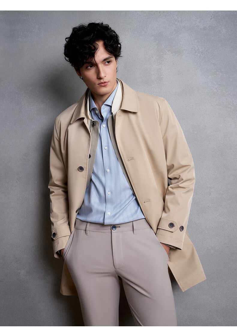 G2000 Removable Vest British Style Coat Trench Coat Men 2025 Autumn Winter 3