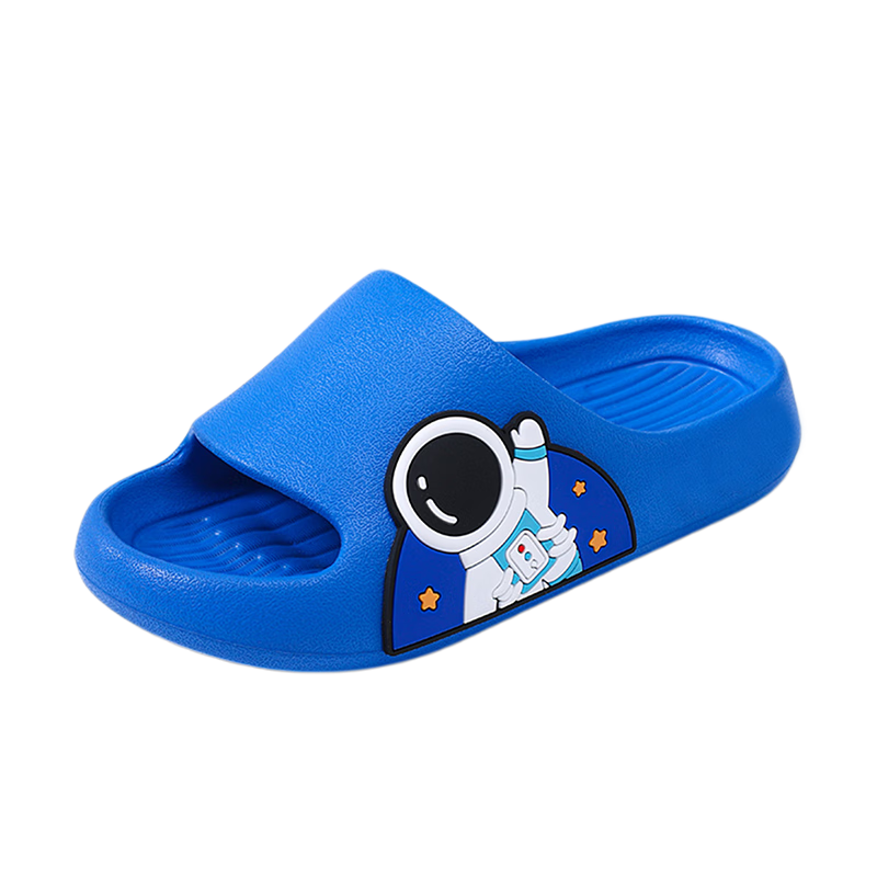 GUOLUOFEI Kids Slippers Astronaut Summer Boys Bathroom Home Non-Slip Soft Sole Green Size 26-27