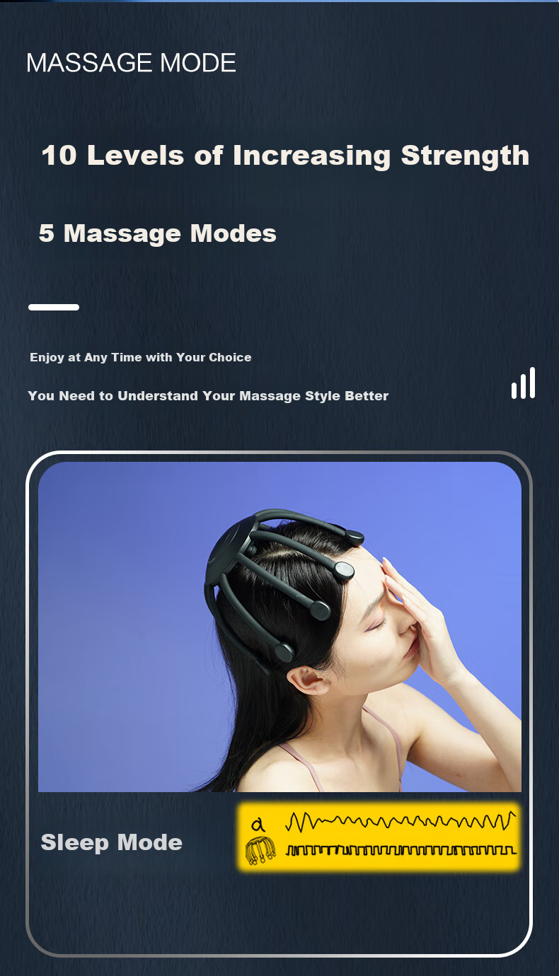 HEZHENG Head Massager, First Generation, Multi-Dimensional Octopus Head Massage Device, Finger-Pressing Massage Claw, Holiday Gift for Parents, Birthday Present for Boyfriend Or Girlfriend 3