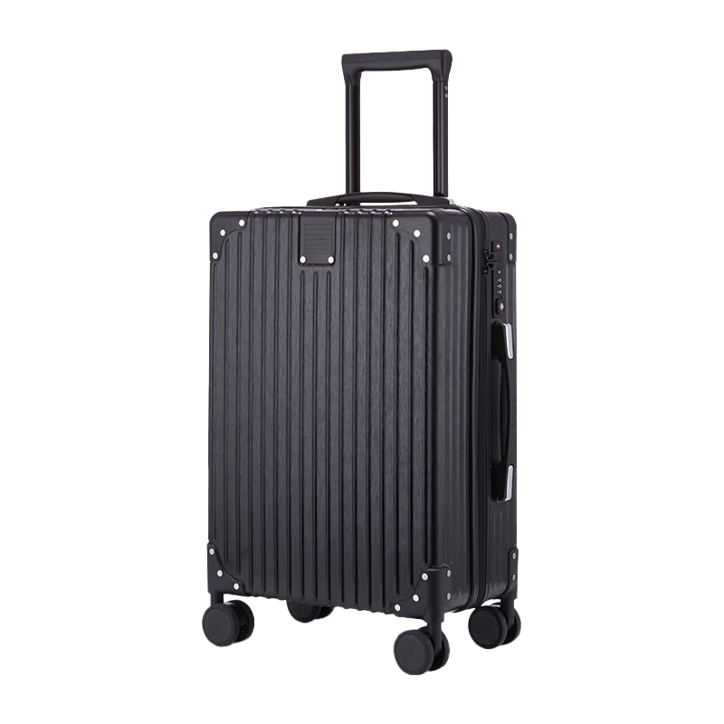 ELLE French Suitcase, Stylish Black, 22-Inch, Trolley Case, TSA Combination Lock, Spinner Wheels, Women's Travel Luggage