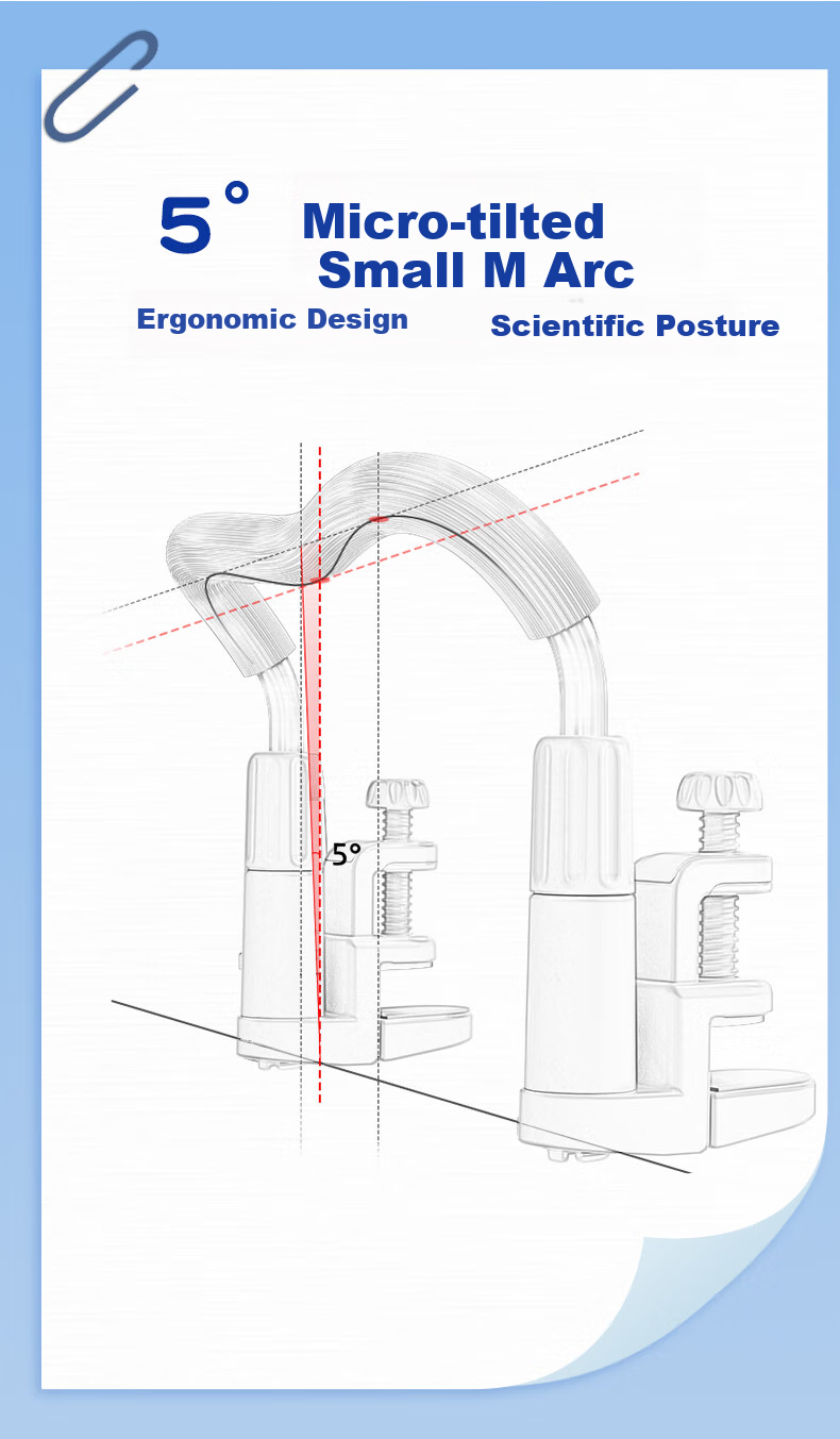 Maotaizi Posture Corrector, Anti-Lowering Head Writing Device, for Primary School Students, Protects Myopia, Prevents Hunchback, Improves Posture for Writing And Learning, Reading Aid Stand, Blue 4