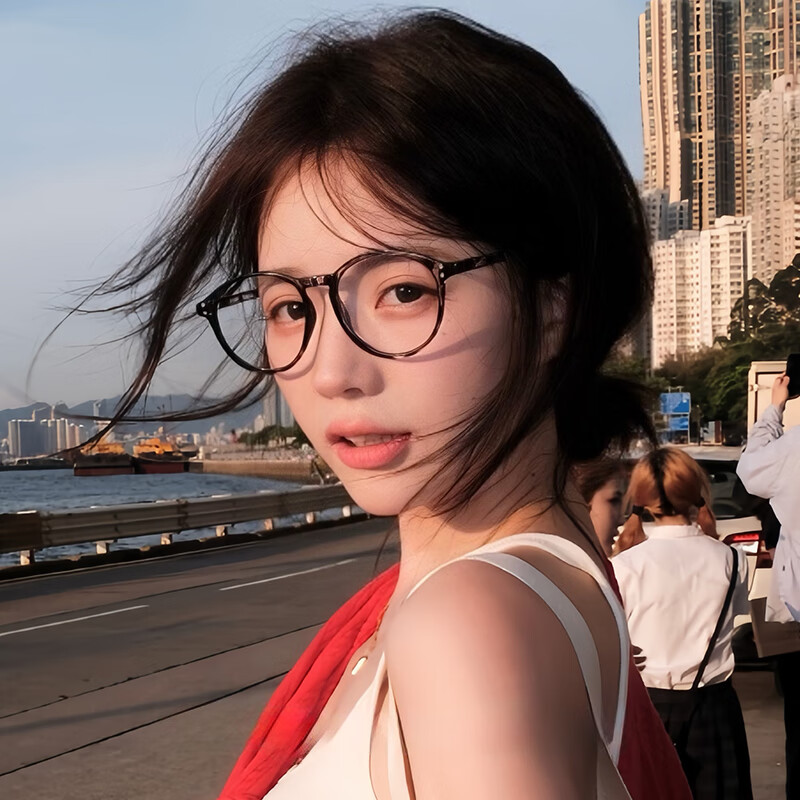 Murata Inao Blue Light Blocking Glasses Radiation Protection Japanese Vintage Ultra-Light Round Frame Tortoiseshell Color