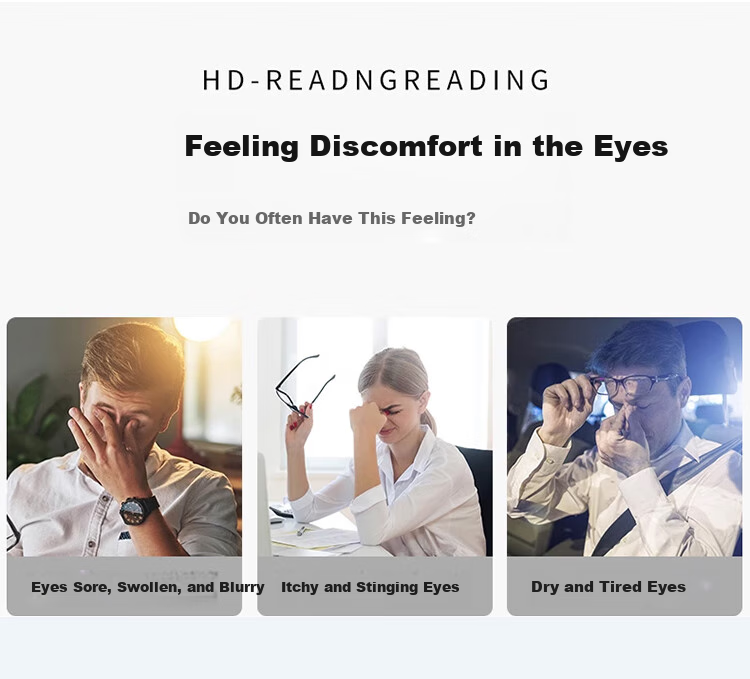 Nianqingtai Reading Glasses for Men, High-Definition Metal Full-Frame Business Anti-Blue Light Premium Presbyopic Glasses, 742+200 Degrees 2