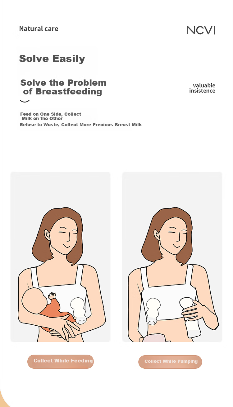 Xenbea Ultra-Thin Wearable Breast Pump, Hands-Free Manual Breast Pump, Leak-Proof Milk Collector, Milk Extractor 8797 5