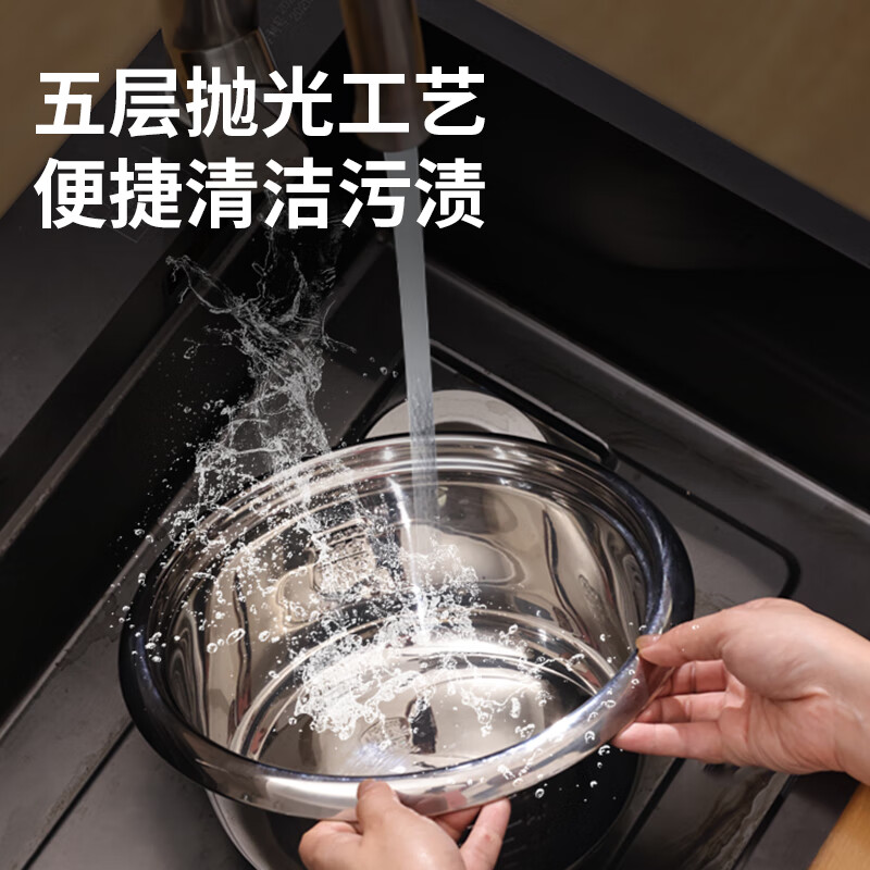 Triangle TG-Z40X12ZK 4L Rice Cooker with 316 Stainless Steel Inner Pot, Traditional Electric Rice Cooker for 3-4 People, Includes Steamer Basket