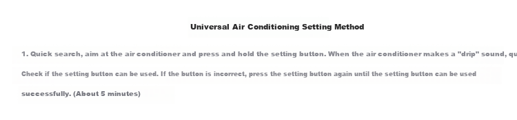 Xiya Portable Universal Air Conditioner Remote Control Compatible with Any Brand Wall-Mounted AC, White with Backlight 1