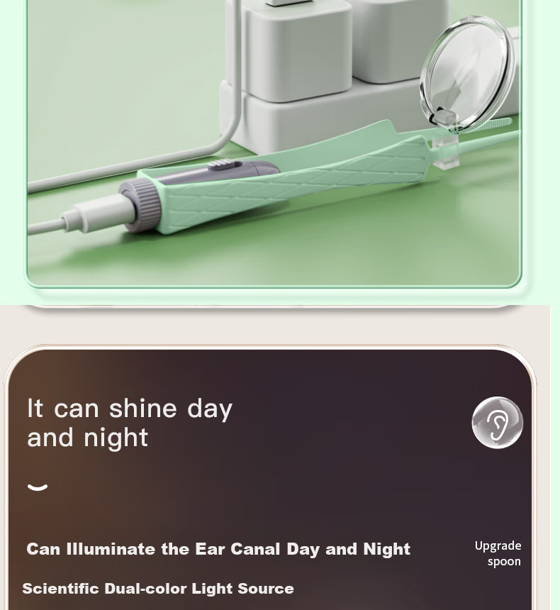 Haifeinuo Illuminated Ear Pick, Children's Ear Cleaning Tool, Visual Ear Spoon, High-Definition Ear Cleaning Kit, 3-Piece Set 22