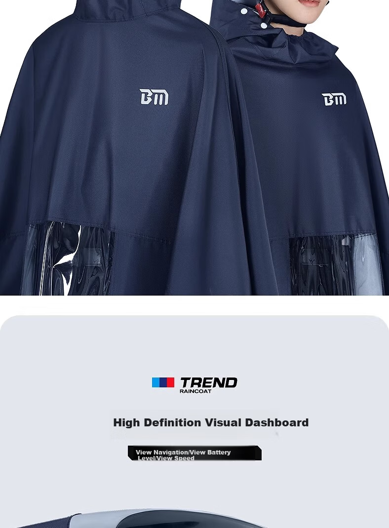 Beimei Electric Scooter Raincoat, Full-Body Protection against Heavy Rain, Extra Large And Thick, Single-Person Riding Specific, Men's Motorcycle Rain Poncho 7