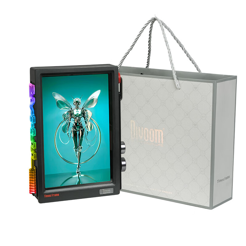 Divoom Digital Photo Frame, Smart Desktop Electronic Album, High-Tech Table Decoration, Gaming Room Decor, Photo Slideshow, Premium Feel, Birthday Gift for Me