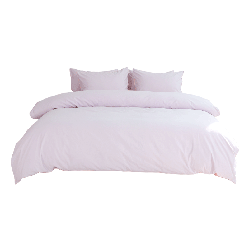 One's Member 60-Count Pure Cotton Antibacterial Brushed Four-Piece Bedding Set, Muyu Purple, 1.8m Bed 220x240cm, Premium Home Use