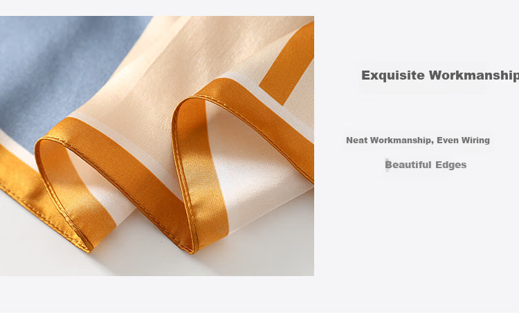 Shanghaigushi Silk Scarf for Women, 100% Mulberry Silk, National Day Gift Box, Birthday Present for Mom, Blue 4