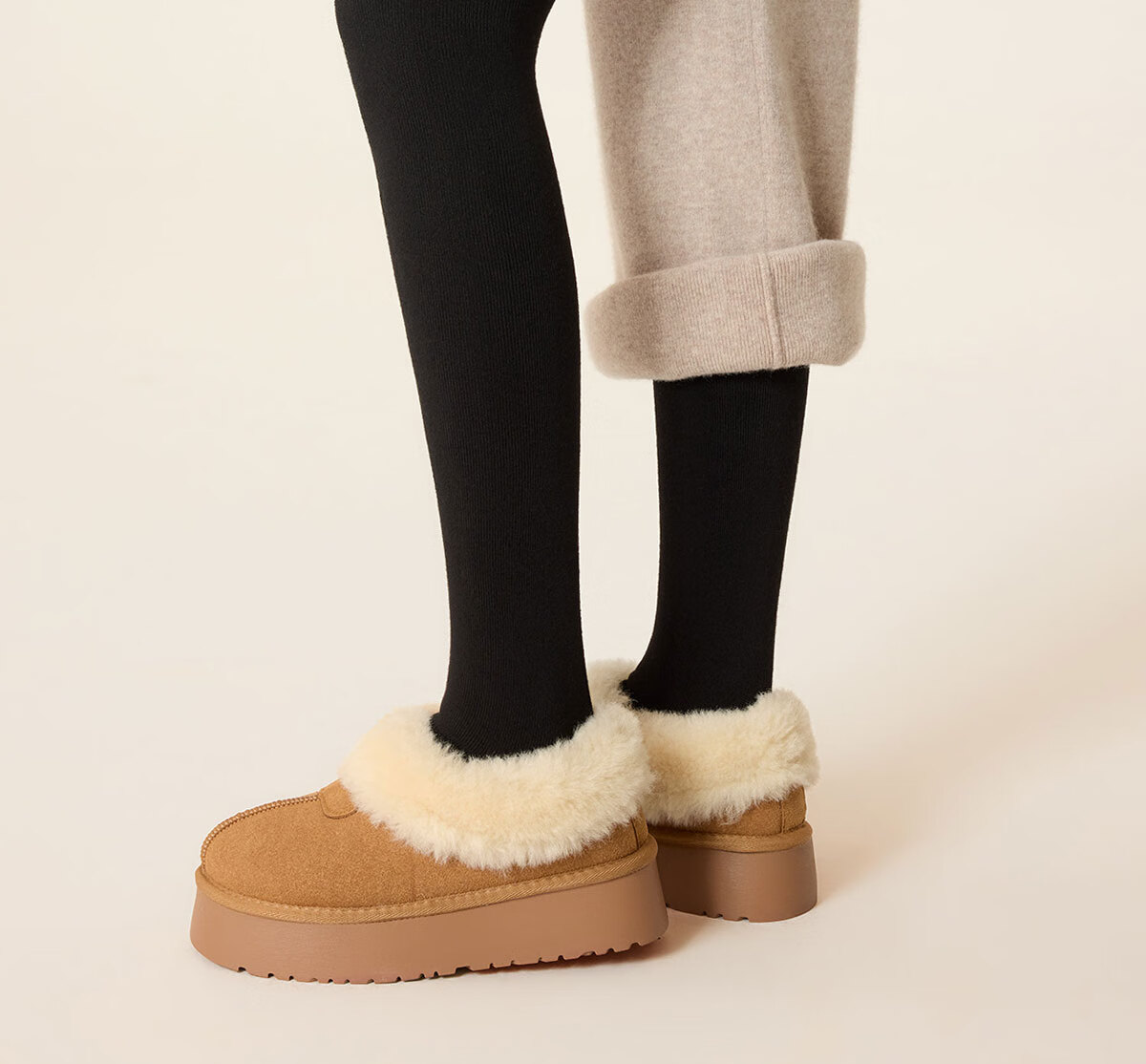 Mianzhuwu Knee Support Over-the-Knee Long Socks for Women Autumn Winter Thigh Warmers Fleece Lined Thickened High Tube Socks 2 Pairs 5