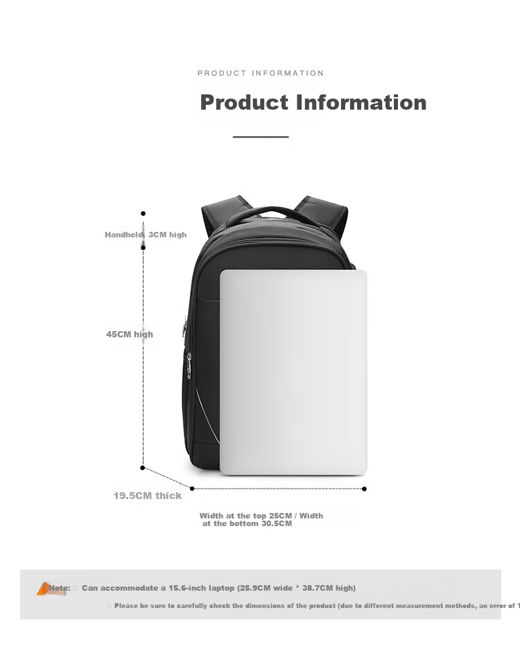 MEXICAN Backpack for Men, Travel Backpack, 15.6/16 Inch Laptop Bag, Water-Resistant Schoolbag for Students, Business Commute Bag for Me 13