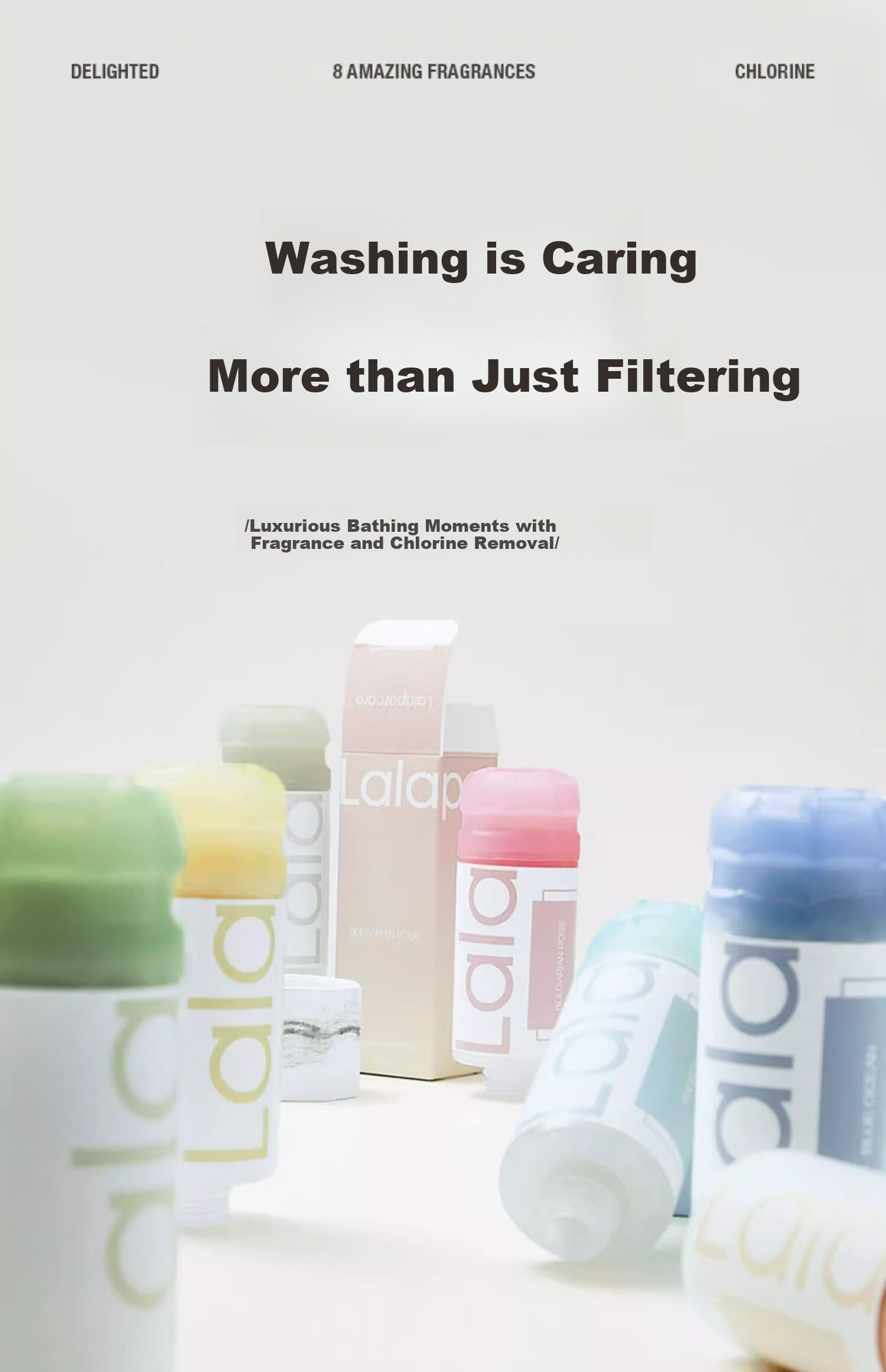 LALAPERCARE Shower Filter, Imported from Korea, Household Chlorine Remover, VC Plant Extract Fragrance, Bathing Shower Head Water Purifier, Ocea 5