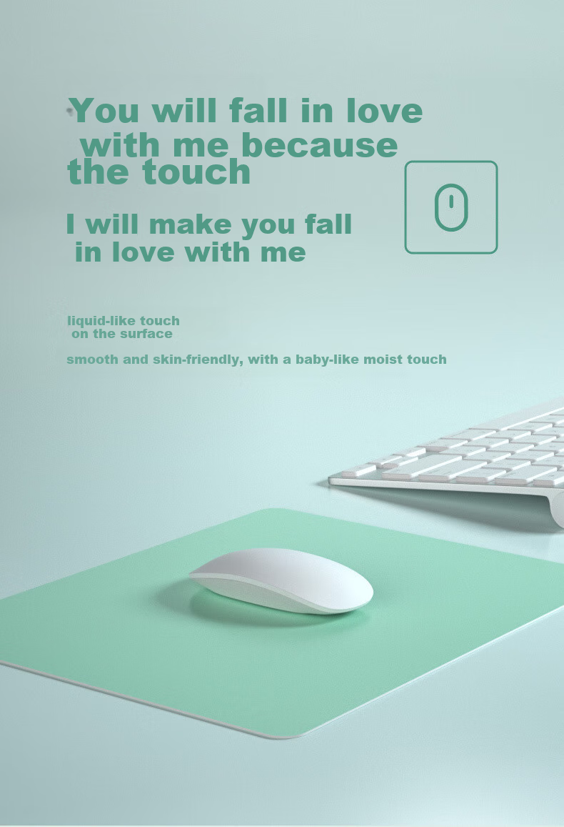 Youlianxing Negative Ion Eco-Friendly Silicone Mouse Pad, Competitive Gaming Office Computer Desk Writing Pad, Soft Odorless Small Liquid Waterproof Pad, Light Beige 300*250mm 3