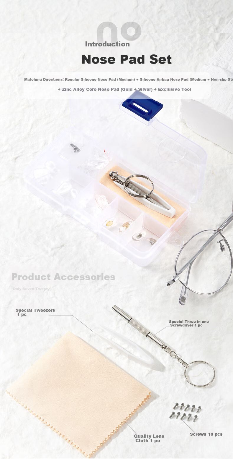 Yanjingbang Titanium Metal Anti-Pressure Mark And Non-Slip Nose Pads, Bridge And Eyeglass Frame Accessories 29