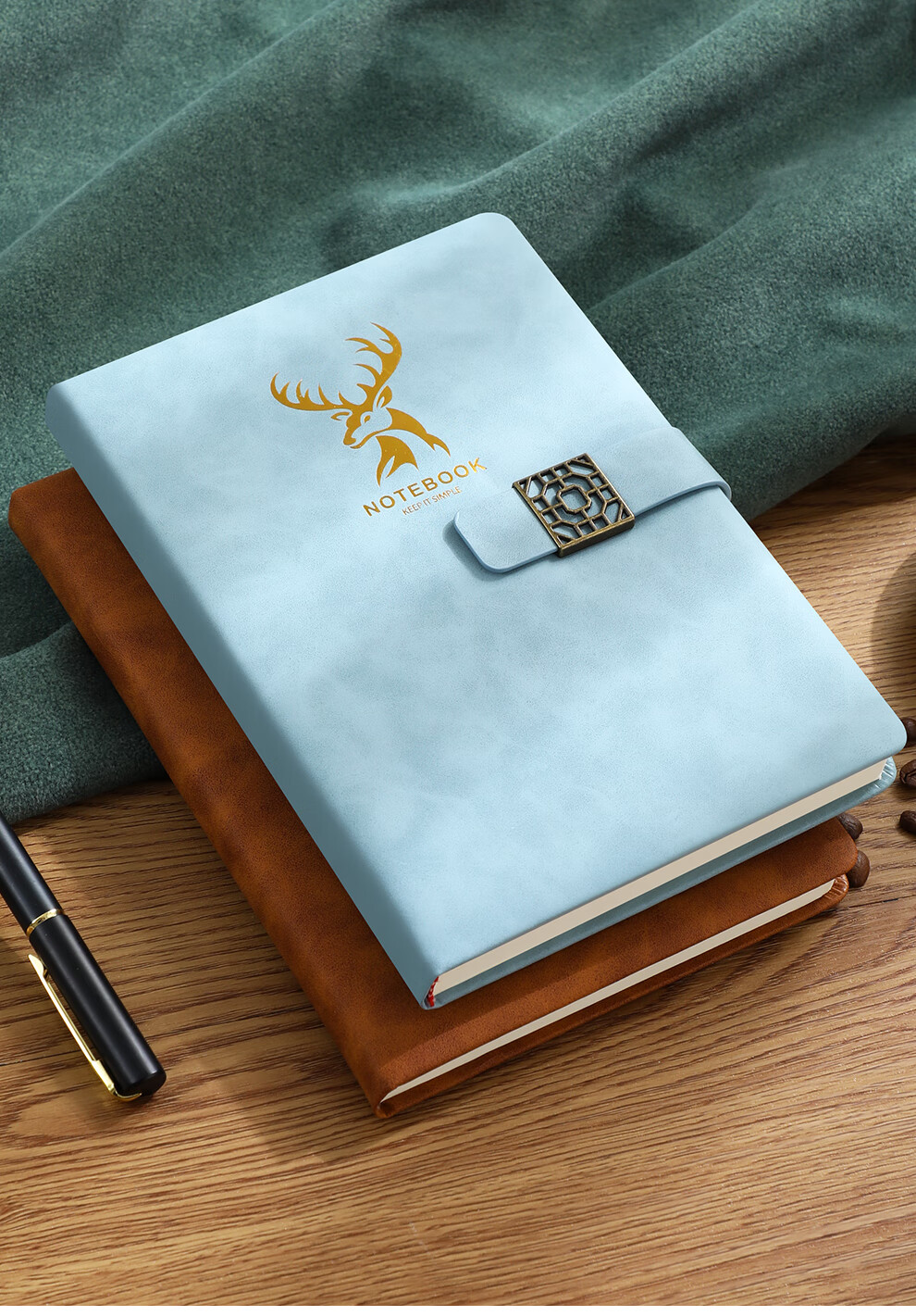 Faramon Notebook, A5 Leather Cover, Thick Notebook, Journal, Business Simple Office Meeting Record Book, Notepad, Stationery Customization, A5 Athens Black 17