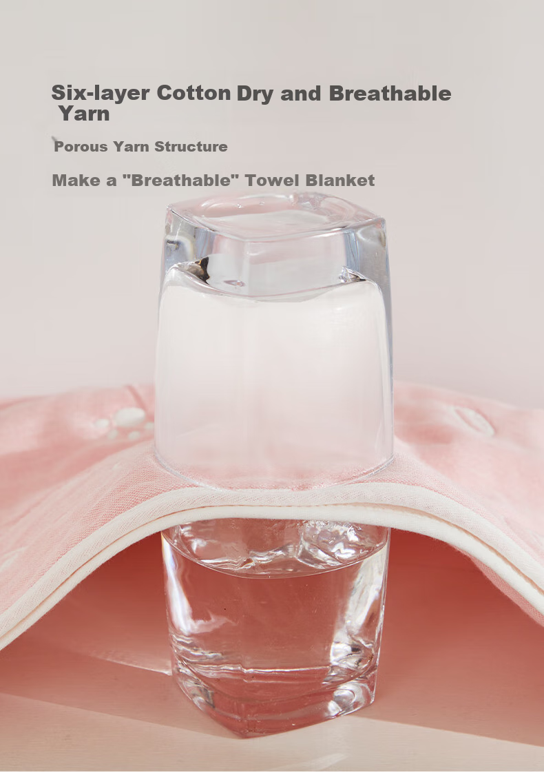 Hengyuanxiang Class A Antibacterial Pure Cotton Six-Layer Gauze Pillowcase, One Pair, 50*80cm (Nai Tuanguannu) 6