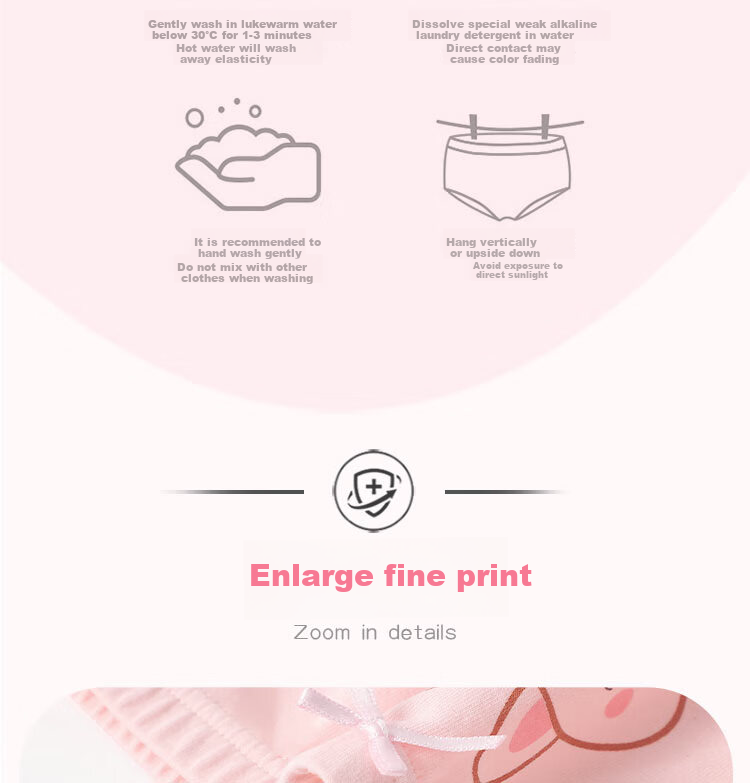 Bingxuemumian Girls' Underwear, Class A Cotton Antibacterial Triangle Panties, Cute Cartoon Design for Young And Older Girls, Comfortable Fit without Wedgies 13