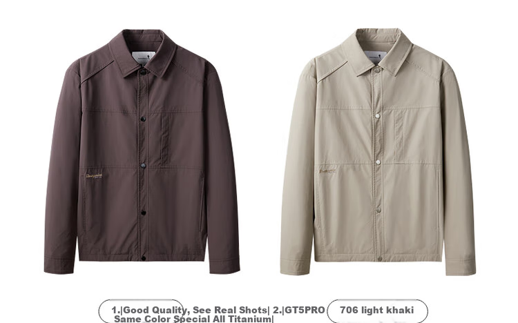 DANCING WOLVES Raglan Sleeve Slim Fit Workwear Collar Jacket Casual Commuter Jacket 706 Light Khaki S(165) 5