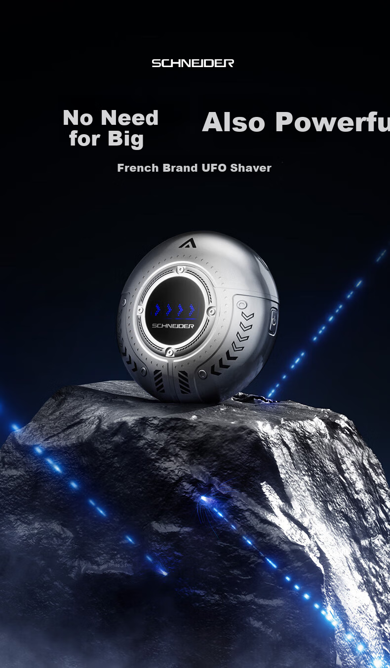 Schneider [Mid-Autumn Festival Gift] Mini Electric Shaver for Men, Portable Wet-Dry Razor, High-End Gift Box Set, Birthday Present for Dad, Husband, Boyfriend, Practical Gift 2
