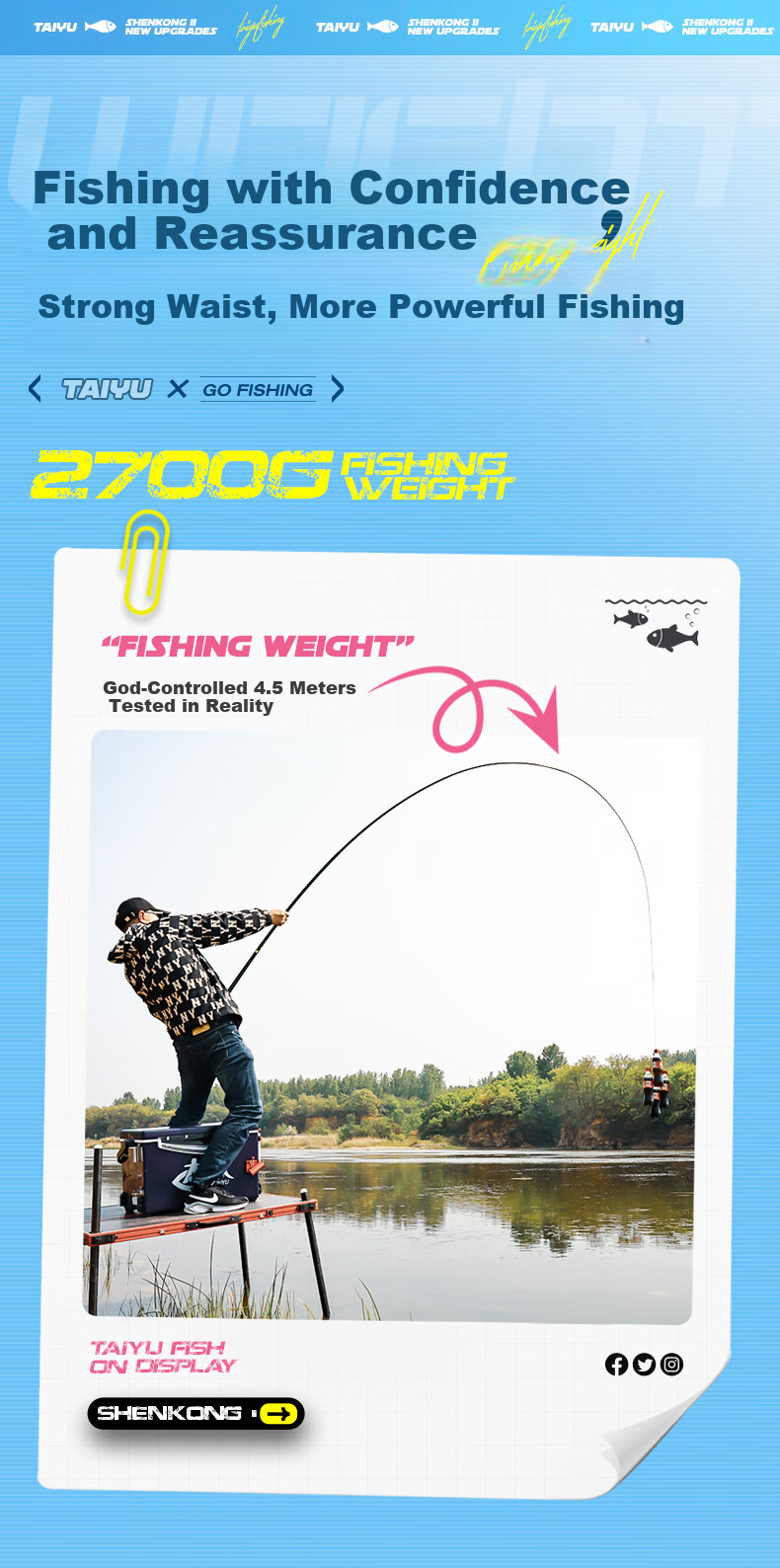 Taiyu Shengkong Tianxia 5.4-Meter Fishing Rod, Handheld Rod, 28 Sections, Carbon Fiber, Ultra-Light, Ultra-Hard, Fishing Pole, Platform Fishing Rod 12
