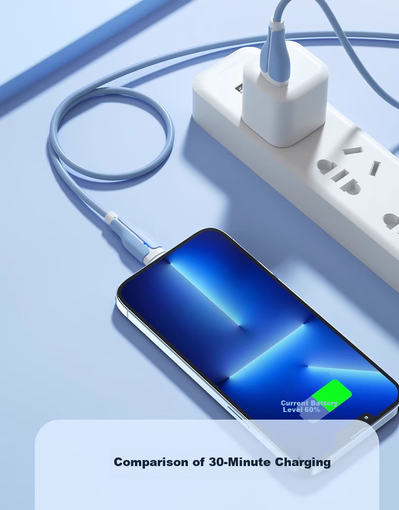 Nengshi Apple Charging Cable USB Data Cable for IPhone 14/Pro Tablet, USB Phone IPhone 12/11/x/8/7 Extended Cord Car Fast Charging 1 Meter Blue 9