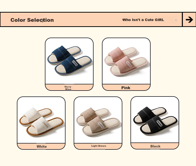Taxiang Linen Cotton Slippers for Men And Women, Lightweight Indoor Simple Home All-Season Slippers TR112 White 40/41 3
