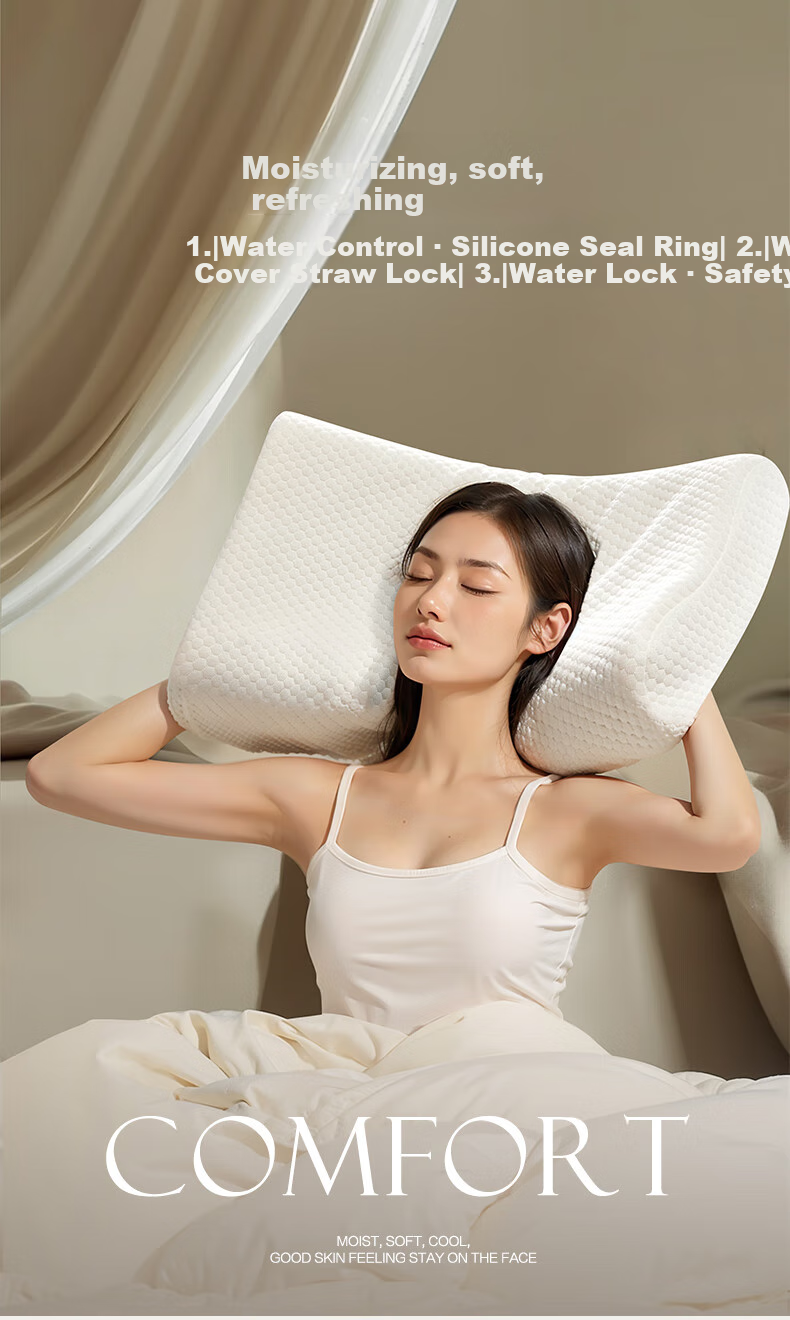 FUANNA Latex Pillow, Hyaluronic Acid, Imported from Thailand, Natural Antibacterial And Anti-Mite Latex Pillow, Cervical Pillow, Single Pack, 59*39cm 5