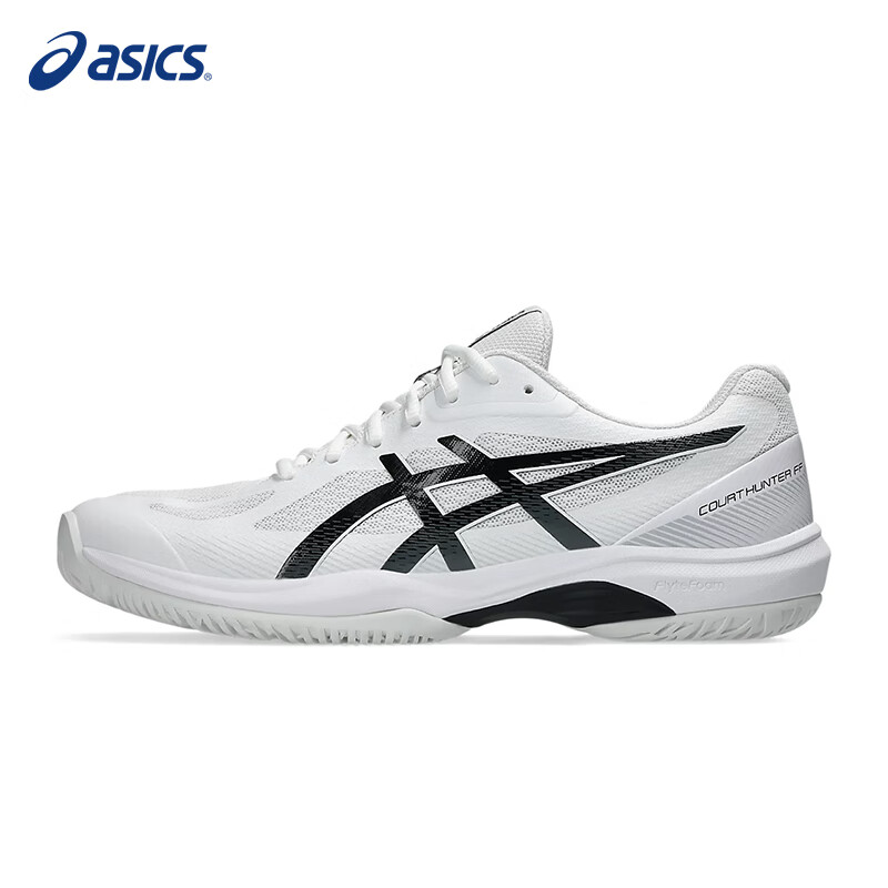 ASICS Men's Cushioning Badminton Shoes Comfortable Breathable COURT HUNTER FF 1071A111-101 White Black Size 42