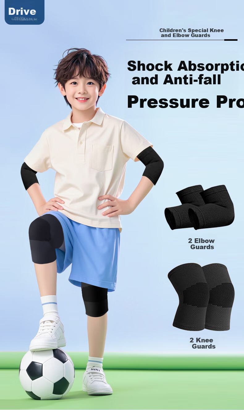 Chidong Professional Children's Sports Knee And Elbow Pads, Basketball Running Roller Skating Knee Football Anti-Fall Joint Protectors, Purple S Size 1