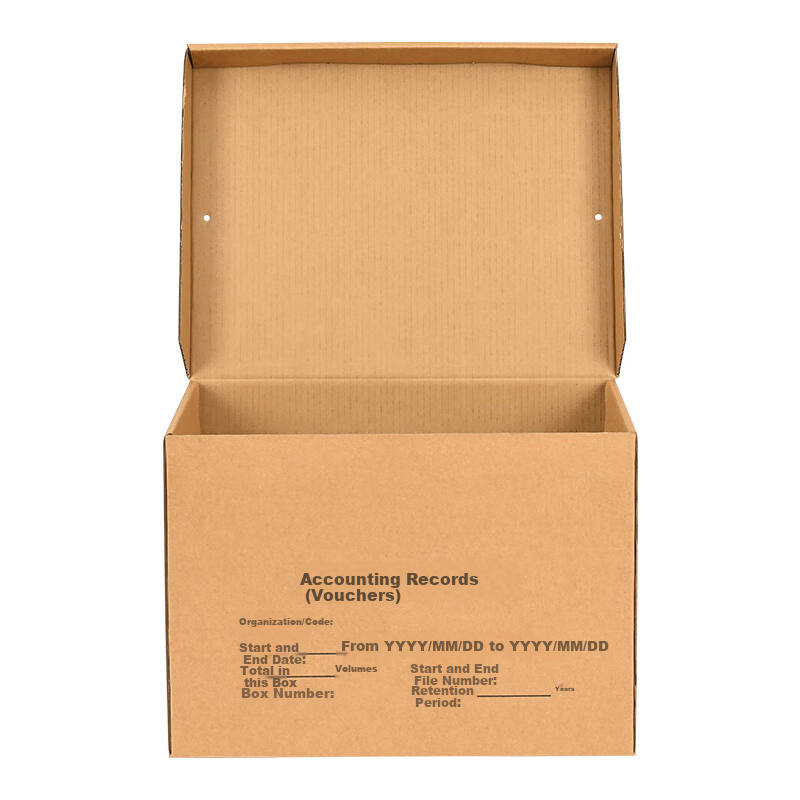 Taidang File Cabinet, Accounting Document Storage Box, Financial Archive Box, Voucher Archive Box, Thickened Large Capacity Storage Box, 43*32.5*30cm [5 Pieces] 3