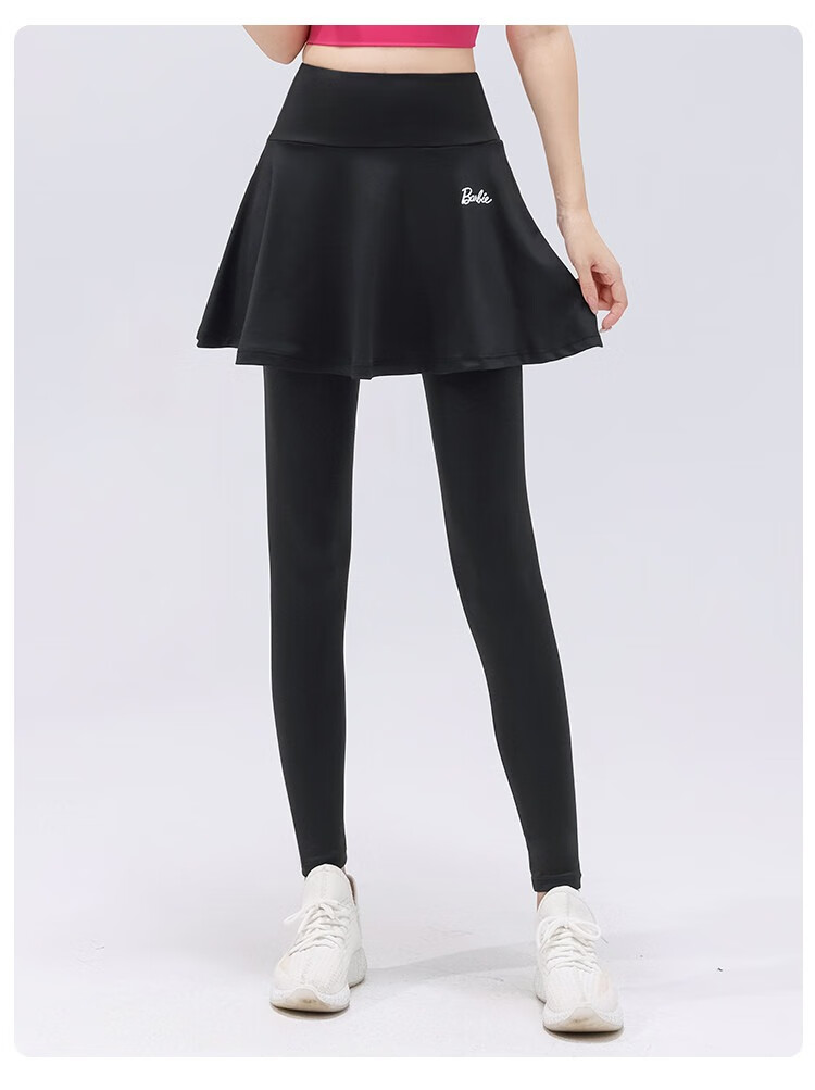 Barbie High-Waist Butt-Lifting Fitness Yoga Pants with Tennis Skirt Running Badminton Sportswear for Women 3