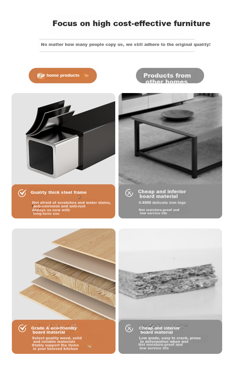 Yimo Coffee Table, Small Apartment Living Room Table, Simple Rental Apartment Small Table, Creative Square Sofa Home Tea Table 4