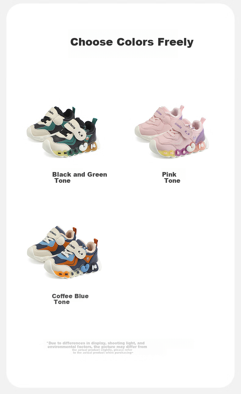 Minibala [Children's Light-Up Shoes], New Baby Walking Shoes, Toddler Casual Sneakers, Boys And Girls Glow-In Shoes 19