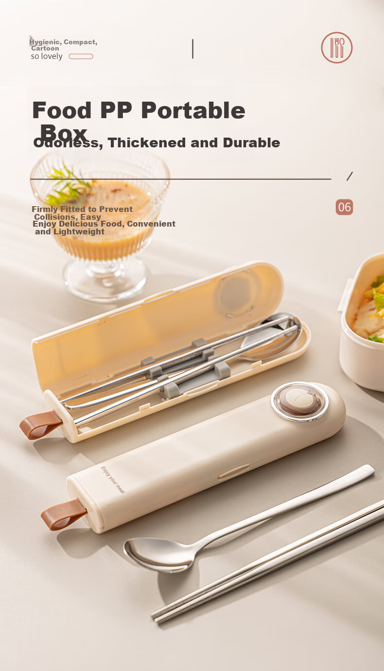 Guangyi Chopsticks, Tableware Student 304 Stainless Steel Chopsticks And Spoon Set, Office Worker Portable Cutlery GY7313 12