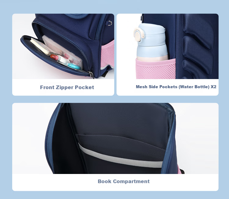V.NINE Backpack for Primary School Boys, Lightweight And Reduced Burden Children's Schoolbag with Large Capacity Cloud-Style Double Shoulder Bag, British Style Backpack 6