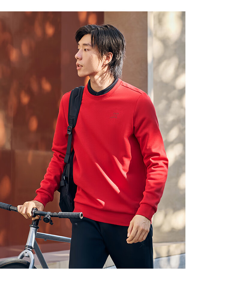 Xtep Men's Sports Hoodie Fashionable Versatile Outdoor Pullover Trendy Student Sweatshirt 29