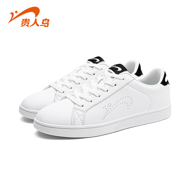 Guirenniao Casual Couple Sneakers Summer Women's Sports Versatile White Shoes Men White/Black Size 39