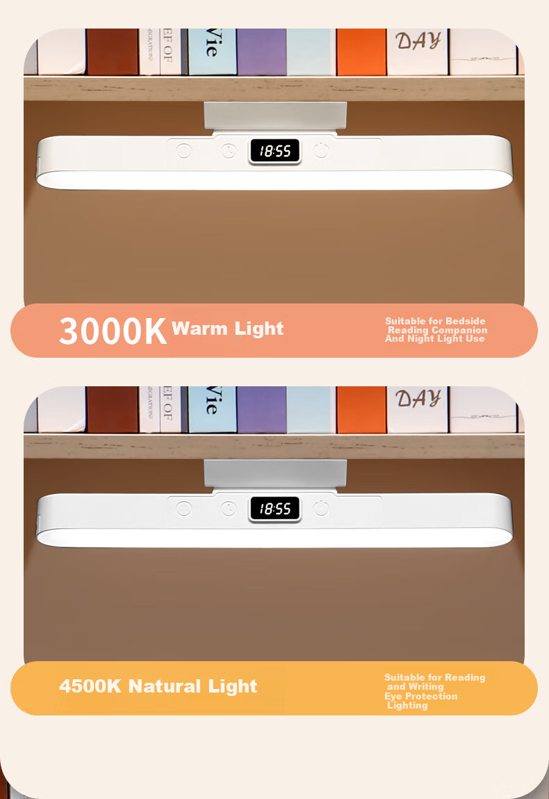 Heart Lock Desk Lamp, Dormitory Student Eye Protection Study Light, Bedroom Bedside Lamp, Rechargeable Reading Small Table Lamp, Magnetic Cool Night Light 5