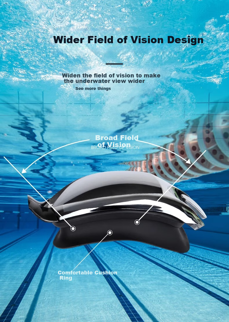 Youyou Swimming Goggles, Swim Cap, High-Definition Anti-Fog Waterproof Earplugs, Nose Clip, Glasses Swimming Goggles Five-Piece Set Z6615 Transparent Black Non-Prescriptio 5
