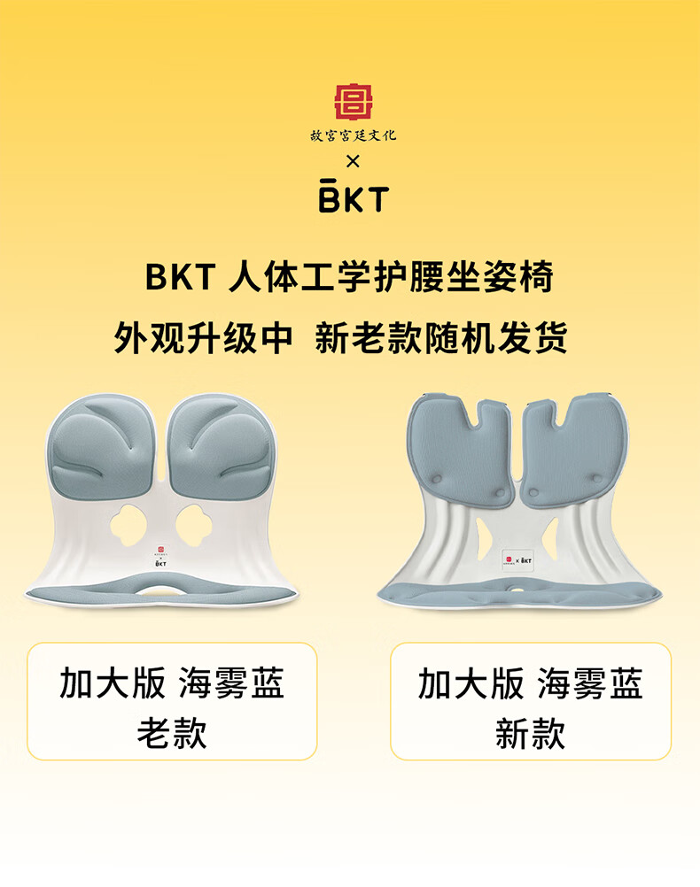 BKT Ergonomic Lumbar Support Chair Large Size (Sea Mist Blue/Mocha Black Random Delivery) Comfortable for Long Sitting 1