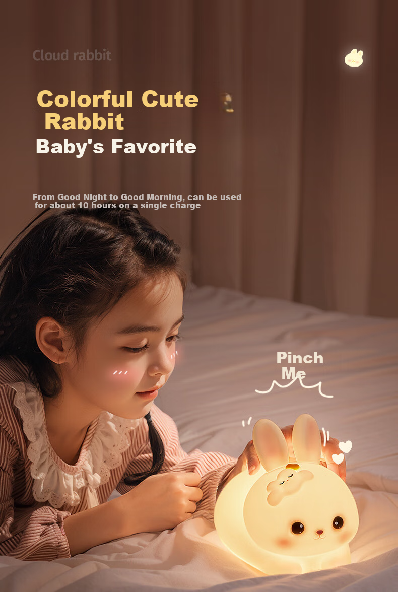 Xifeng Mid-Autumn Festival Gift, Small Night Light for Bedroom Sleep Aid, Birthday Present for Girls And Children, Practical And Aesthetically Pleasing Tap Light 7