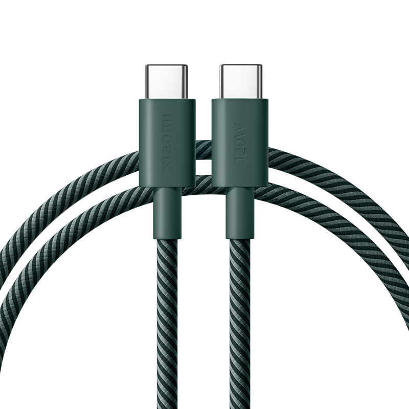 MI MI 6A C-C 2M Braided Data Cable, Dark Gree