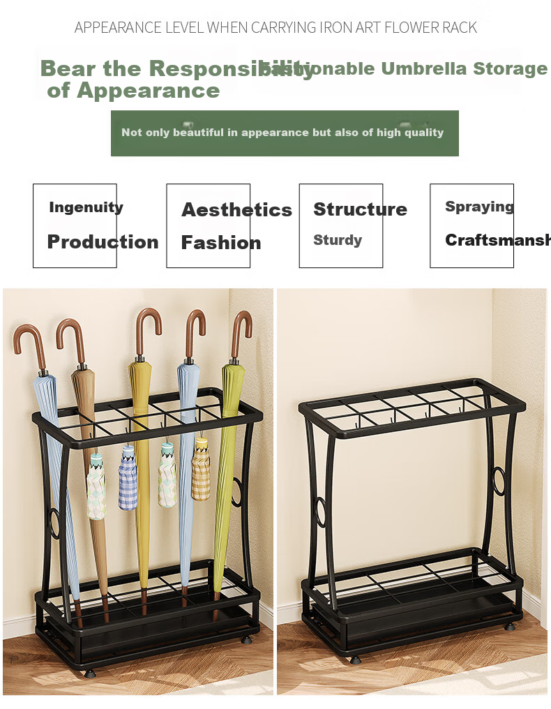 WoJia Umbrella Stand Storage Rack Household Commercial Entrance Door Waterproof Drip Umbrella Bucket 2